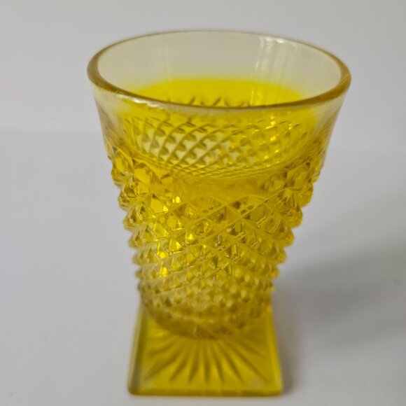 Westmoreland Glass English Hobnail Yellow Topaz Iced Tea Goblet - Picture 10 of 14